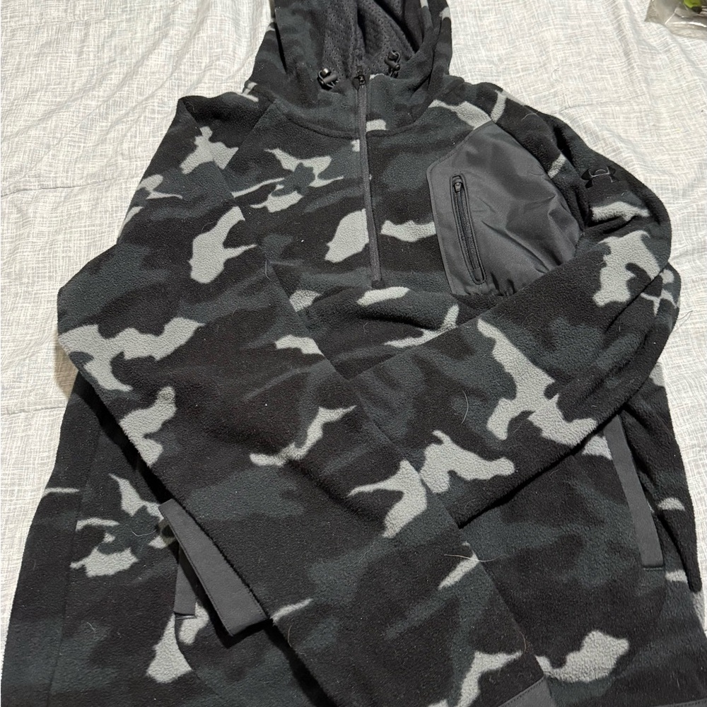 Under Armour Black and Gray Camo Hoodie